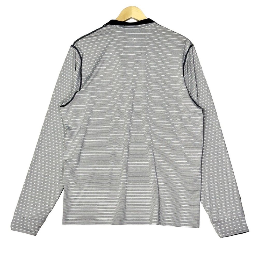 Cutter Buck LSU Gray Meridian Half-Zip Pullover Embroidered Tiger DryTec Size M - Picture 4 of 8